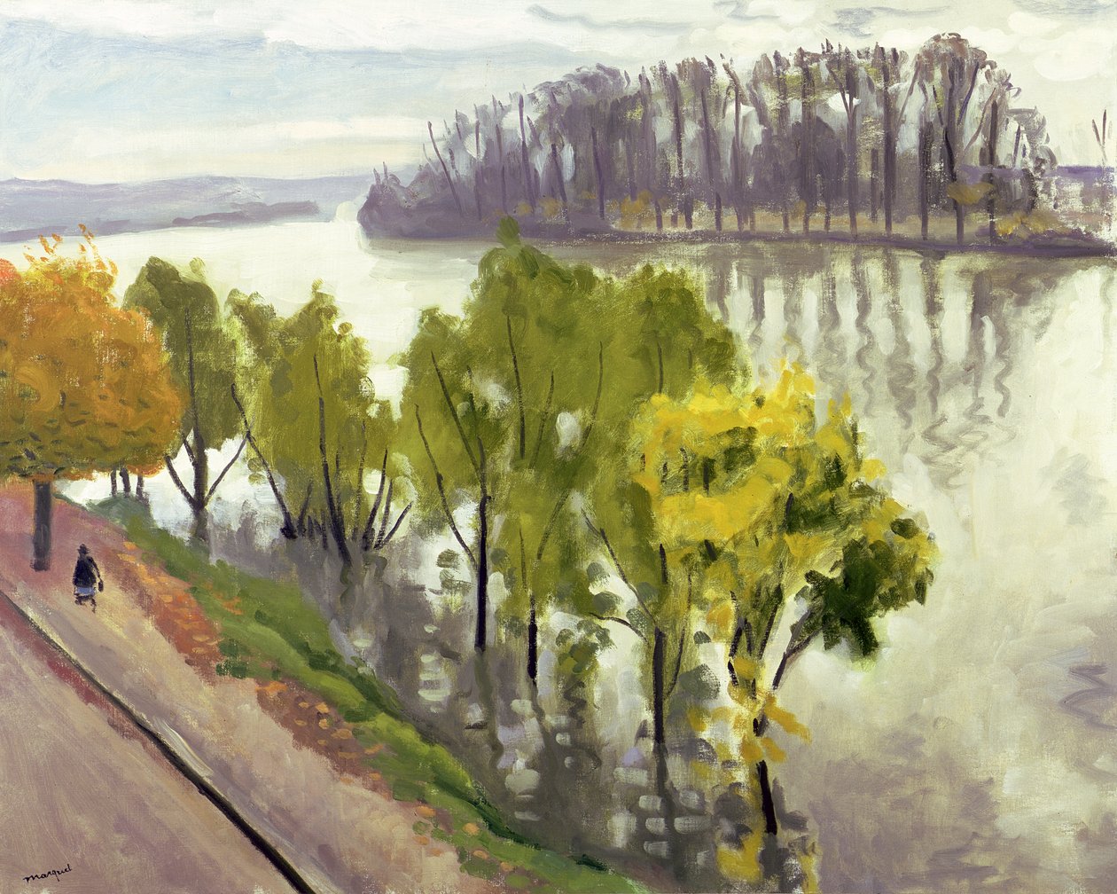 A Szajna La Frette-nél ősszel, 1939-40 körül (olaj, vászon) alkotó: Albert Marquet