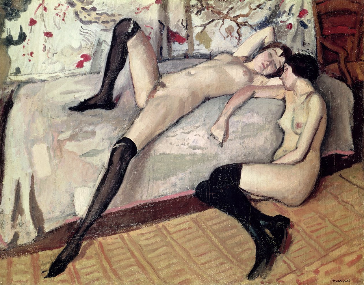 Két barátnő, meztelenül. alkotó: Albert Marquet