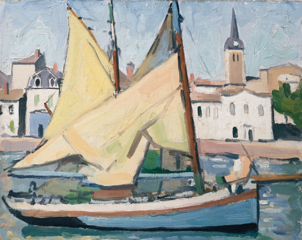 A jacht és a templom, La Chaume alkotó: Albert Marquet
