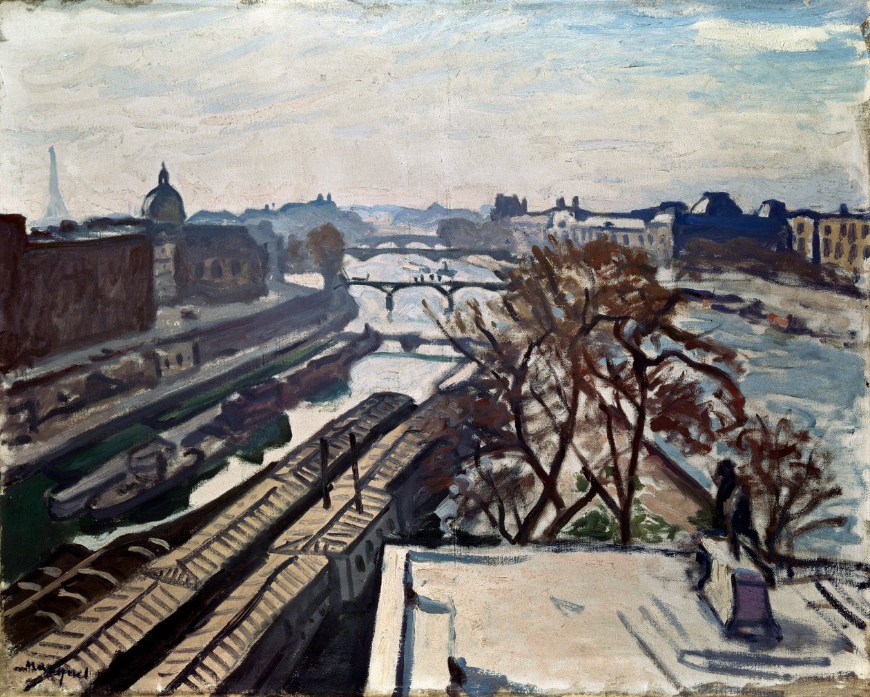 Kilátás a Szajnára és IV. Henrik szobrára, c1906. alkotó: Albert Marquet