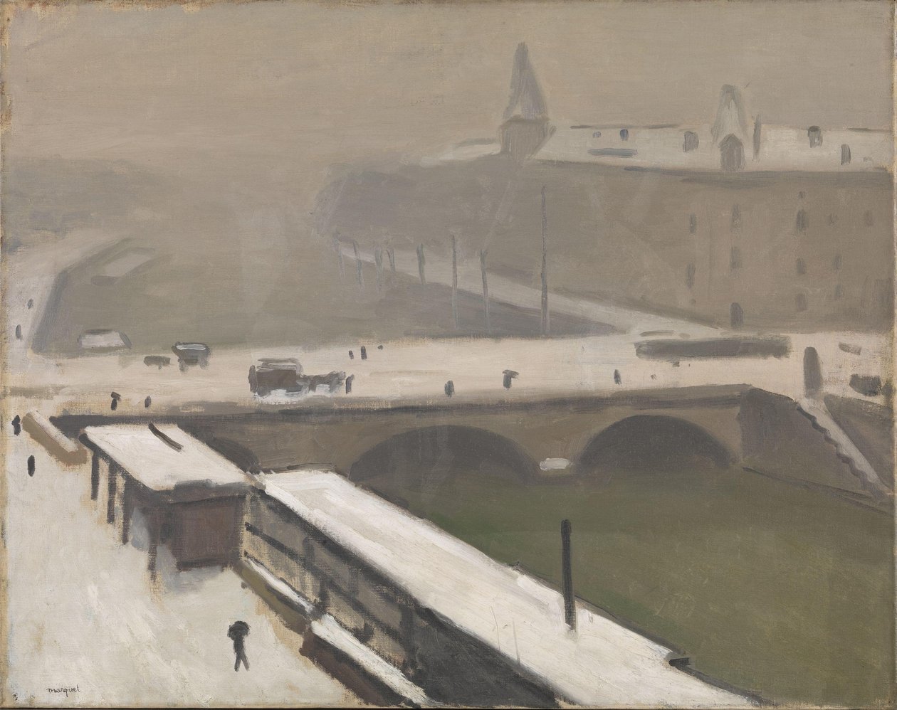 Tél a Szajna mellett, 1900-1916 körül (olaj, vászon) alkotó: Albert Marquet