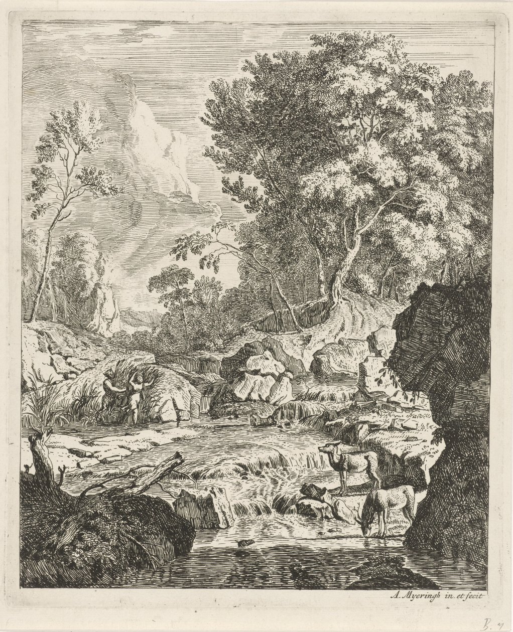 Pan és Syrinx Tájképek (sorozat címe) alkotó: Albert Meyering