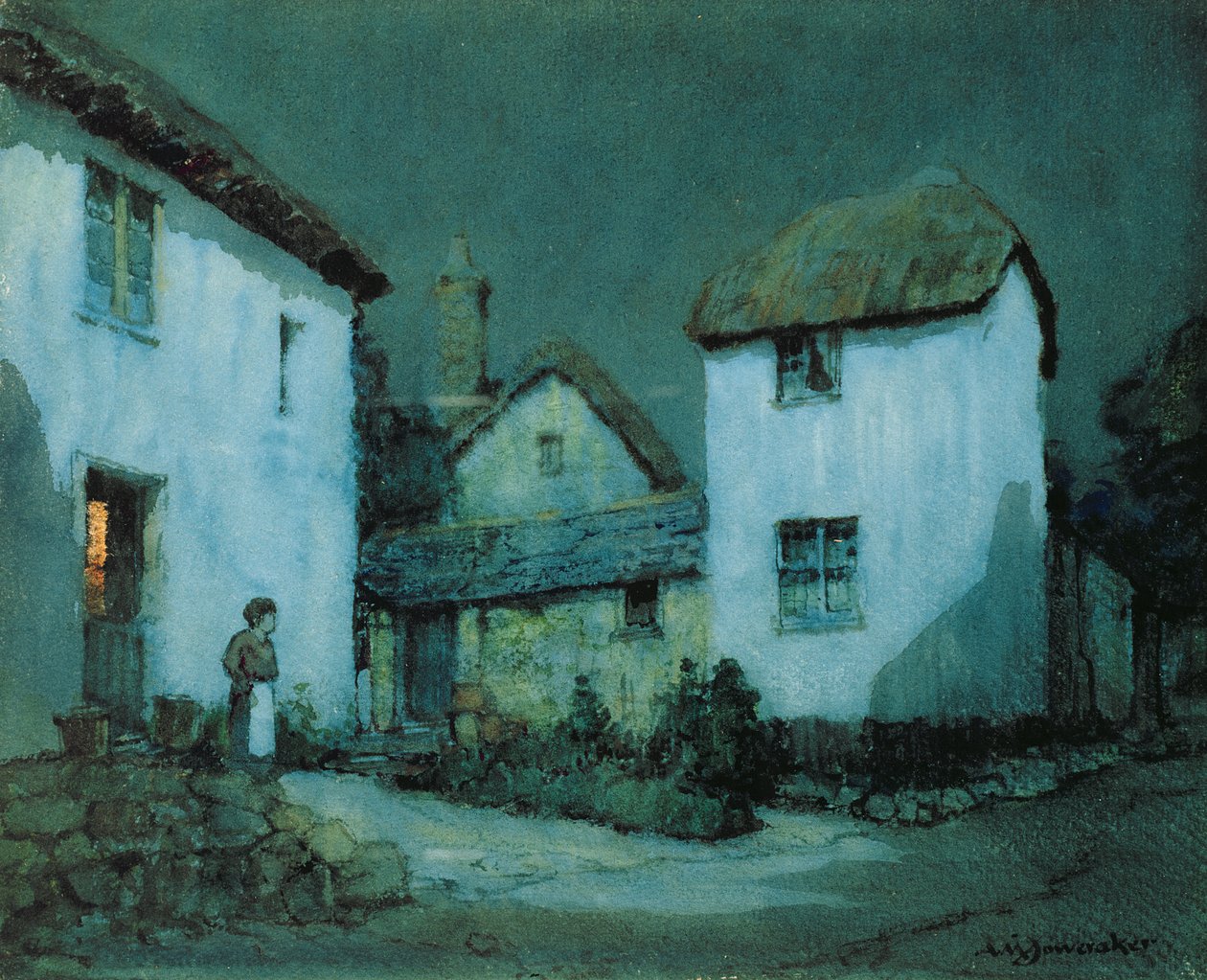 Holdfényes utca, Heavitree, Exeter alkotó: Albert Moulton Foweraker