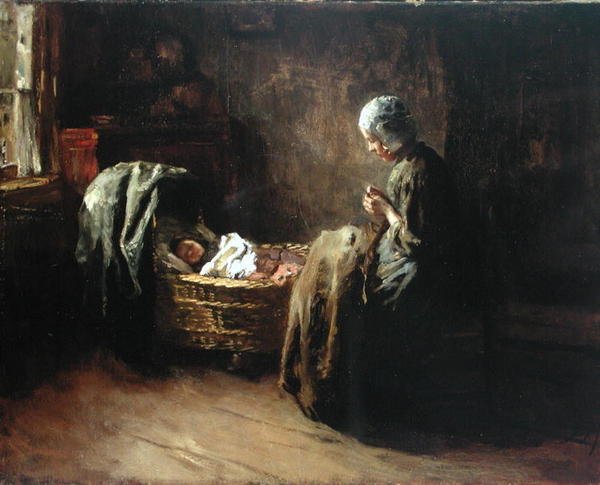 Belső jelenet (olaj, vászon) alkotó: Albert Neuhuys