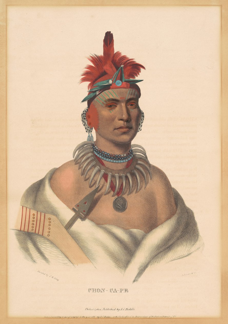 Chon-Ca-Pe alkotó: Albert Newsam, after Henry Inman, after Charles Bird King