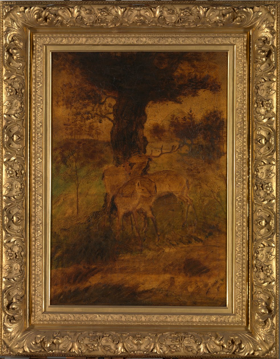 A Stag and Two Does, kb. 1870-es évek. alkotó: Albert Pinkham Ryder