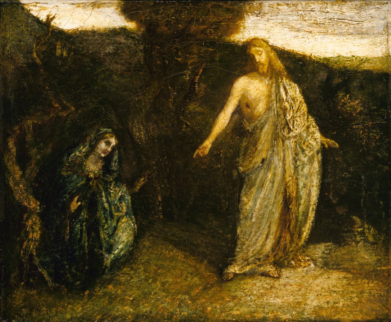 Krisztus megjelenése Máriának, kb. 1885. alkotó: Albert Pinkham Ryder