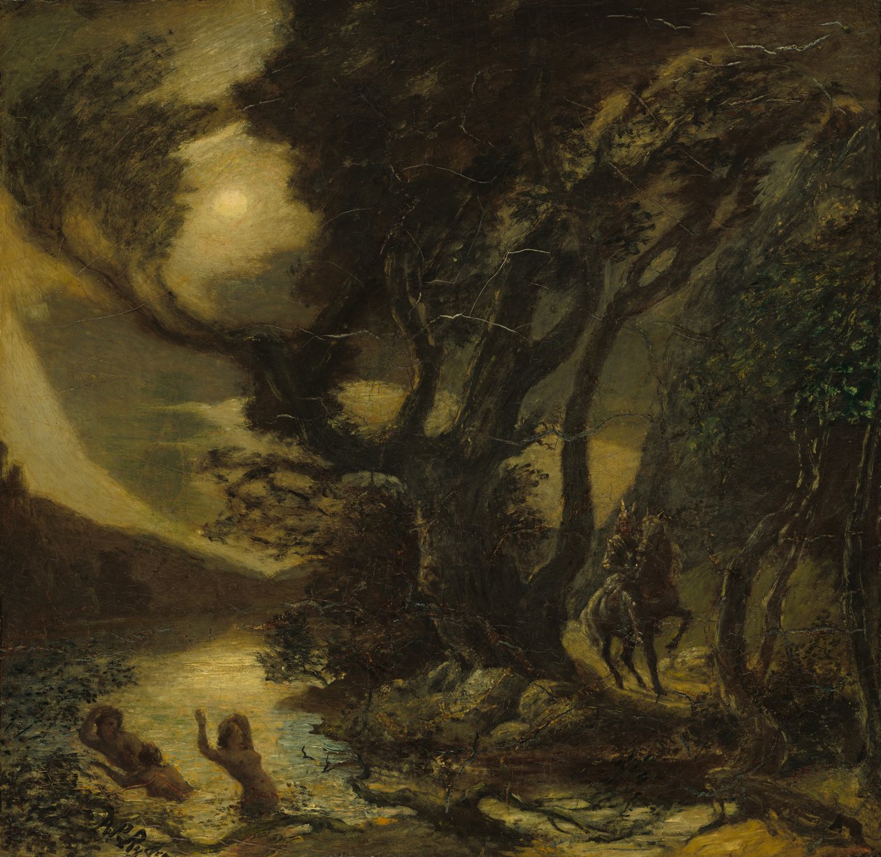 Siegfried és a rajnai lányok alkotó: Albert Pinkham Ryder