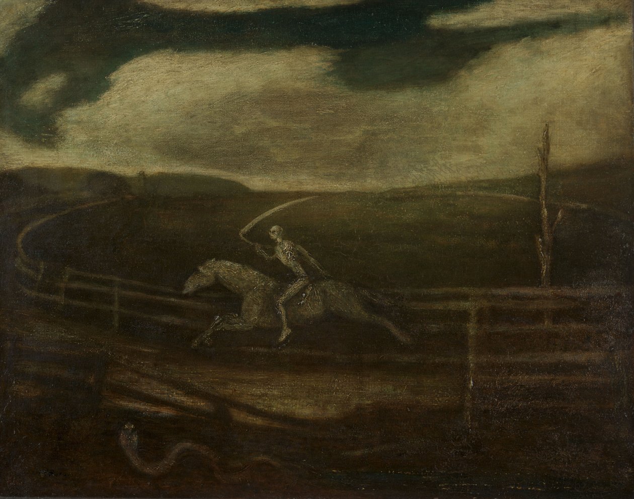 A versenypálya, avagy Halál sápadt lovon, 1896-1908 (olaj, vászon) alkotó: Albert Pinkham Ryder