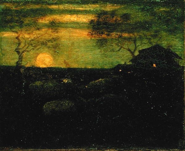 A bárány akol, 1870-es évek vége (olaj, vászon) alkotó: Albert Pinkham Ryder