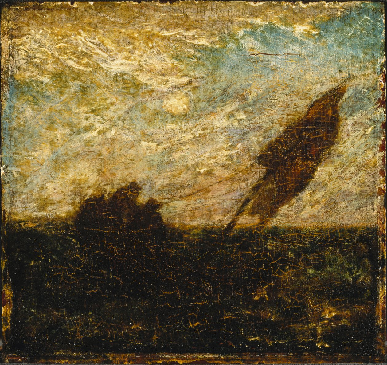 A Waste of Waters az ő mezőjük, az 1880-as évek eleje (olaj a panelen) alkotó: Albert Pinkham Ryder