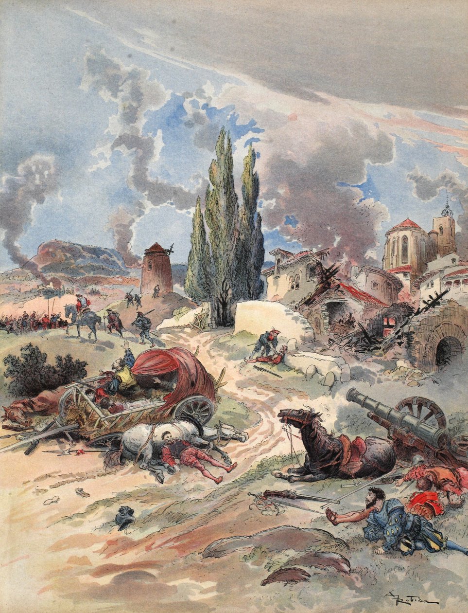 Provence pusztítása, illusztráció: 