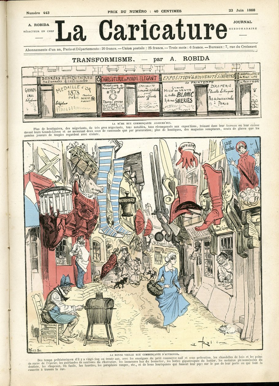 Illustration by Albert Robida (1848-1926) for the Cover of La Caricature (1880) alkotó: Albert Robida