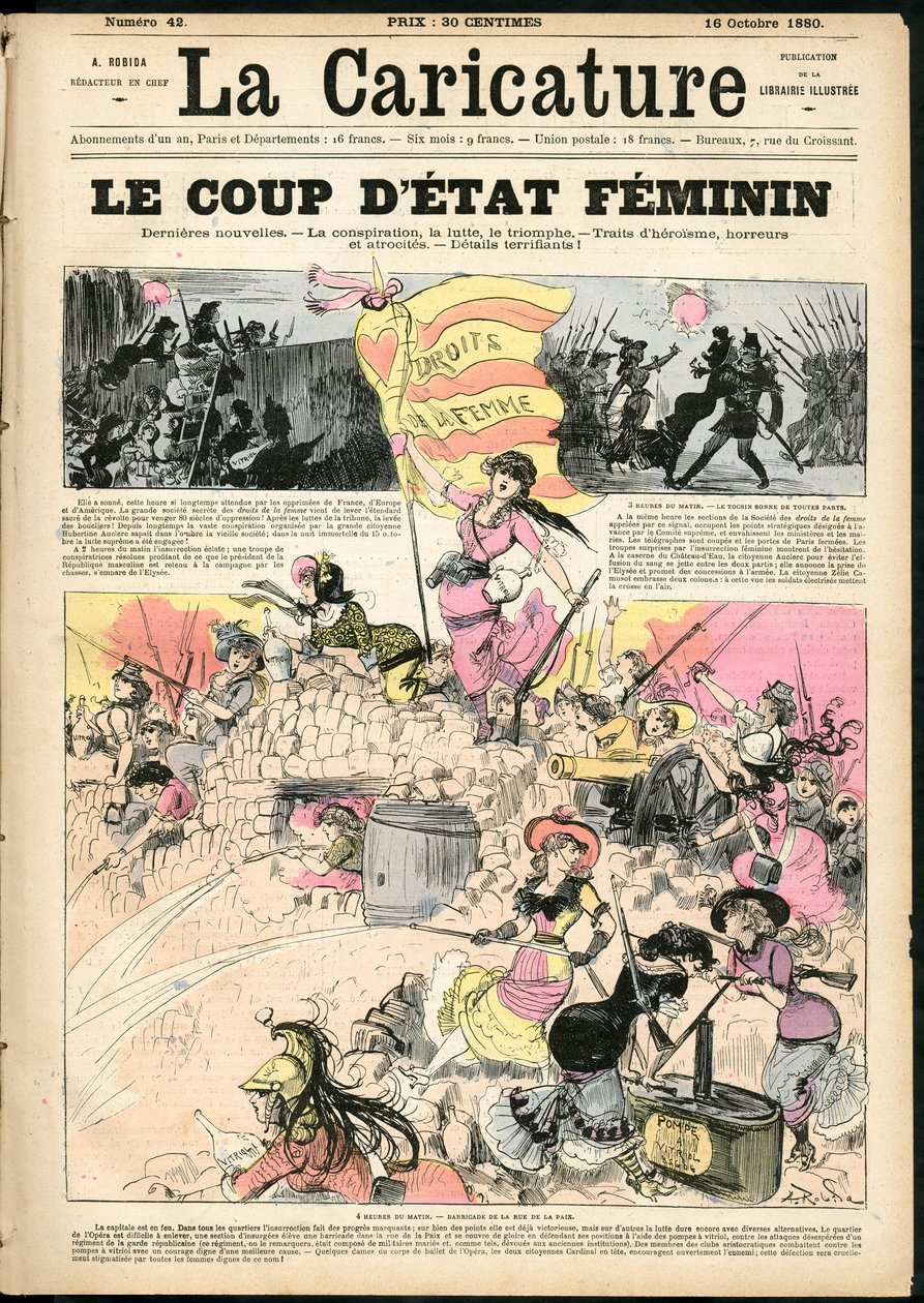 Illustration by Albert Robida (1848-1926) for the Cover of La Caricature (1880) alkotó: Albert Robida