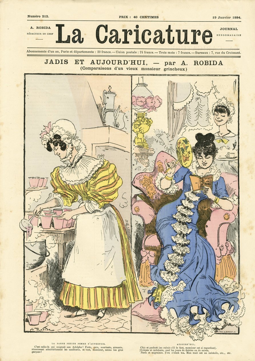 Albert Robida (1848-1926) illusztrációja a La Caricature (1880) borítójához alkotó: Albert Robida