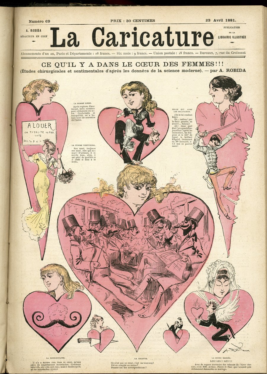 Illustration by Albert Robida (1848-1926) for the Cover of La Caricature (1880) alkotó: Albert Robida