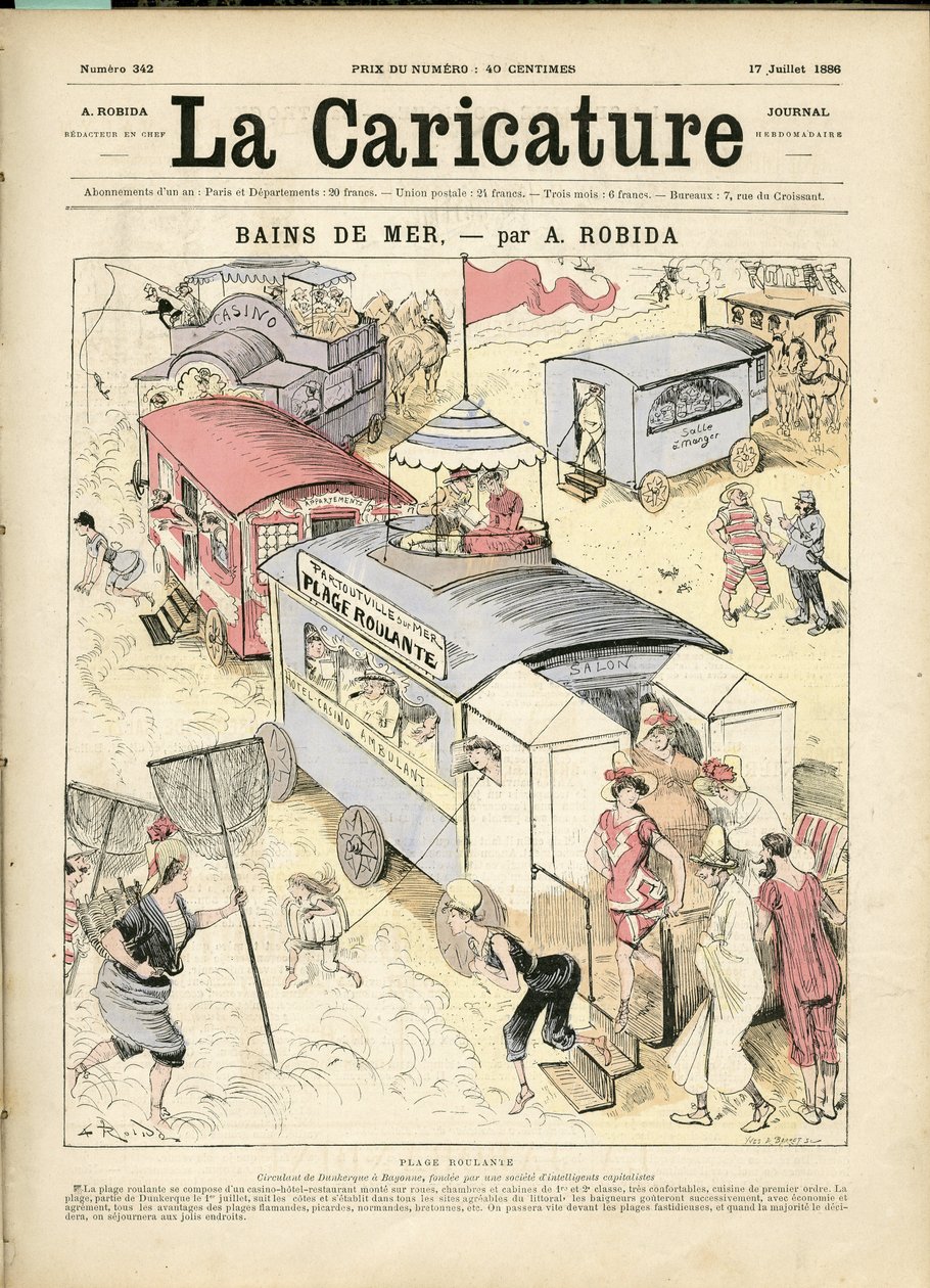 Albert Robida (1848-1926) illusztrációja a La Caricature (1880) borítójához alkotó: Albert Robida