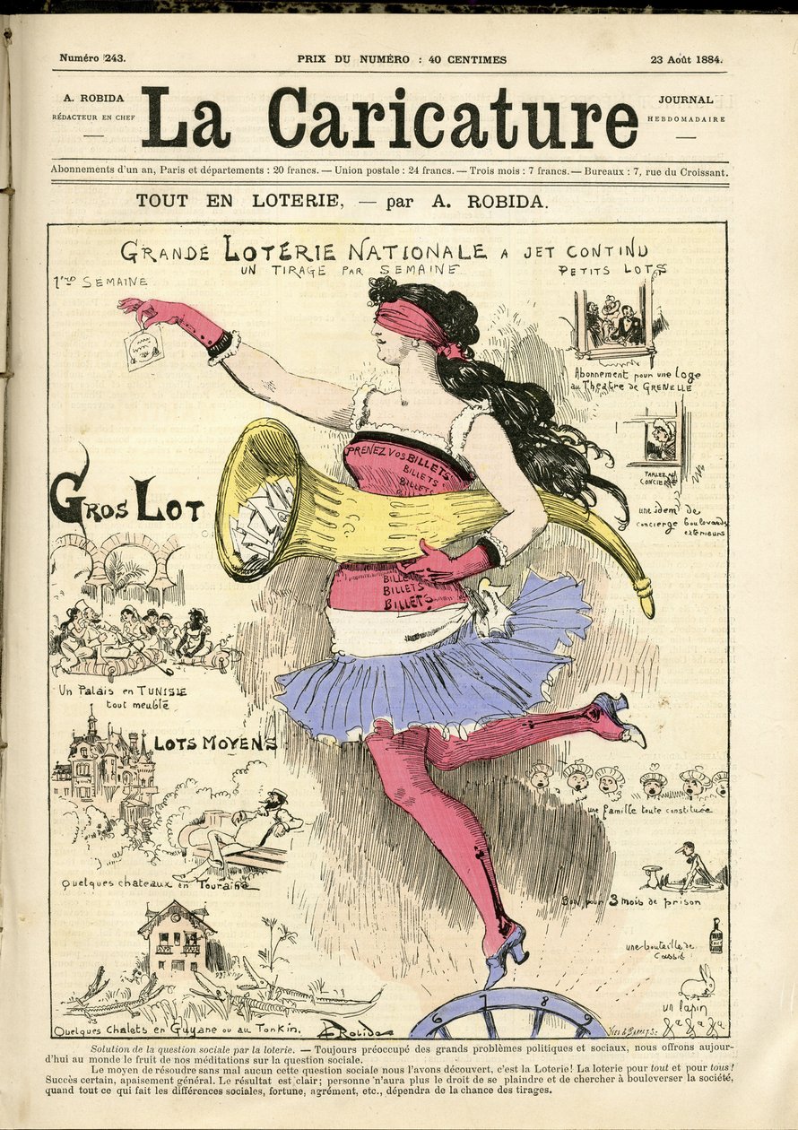 Illustration by Albert Robida (1848-1926) for the Cover of The Caricature (1880) alkotó: Albert Robida