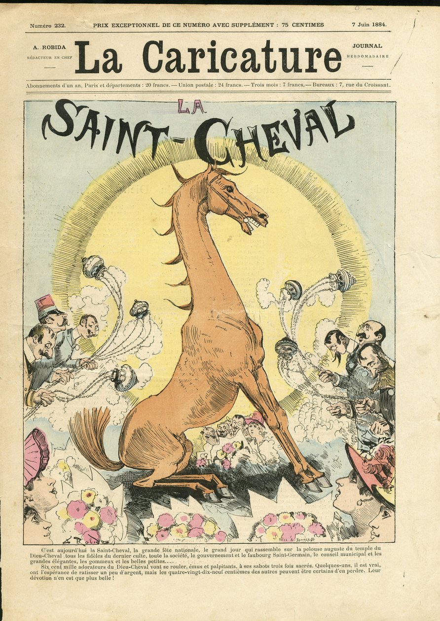 Illustration of Albert Robida (1848-1926) for the Cover of The Caricature (1880) alkotó: Albert Robida