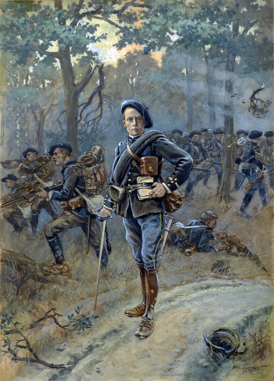 Henry Robida portréja, 1910 körül (akvarell) alkotó: Albert Robida