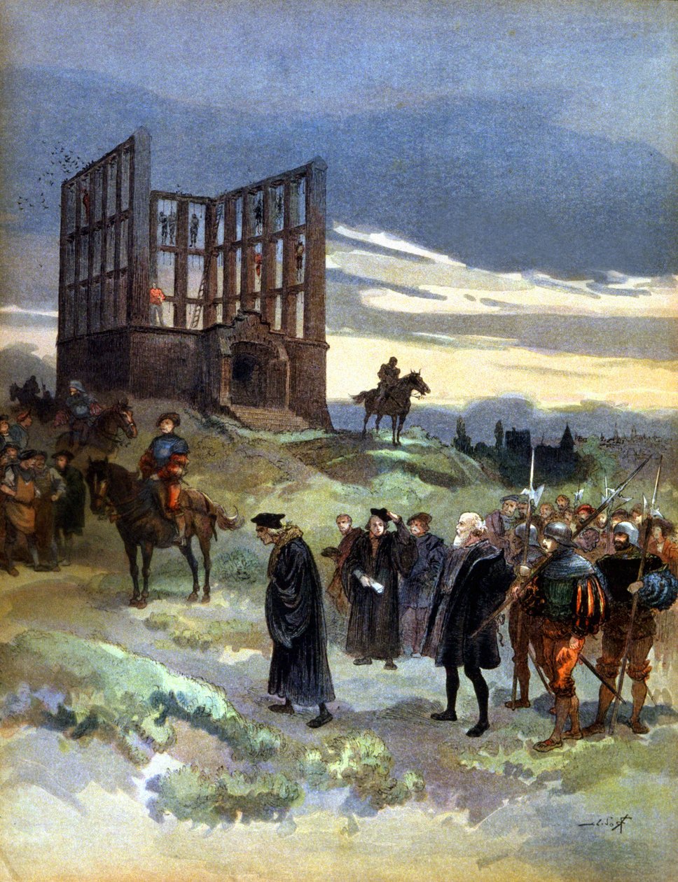 Semblancay főfelügyelő felakasztása (1527) alkotó: Albert Robida