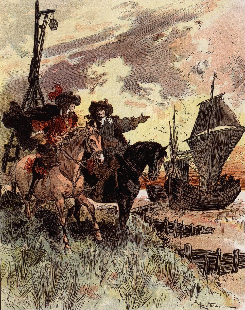 Bellormeau kapitány félénksége – „” Bellormeau megvizsgálta a Philippe-erődöt”. Szereplő Albert Robida könyvéből. Borító „” A kis franciával illusztrált””” 1899.12.16. alkotó: Albert Robida