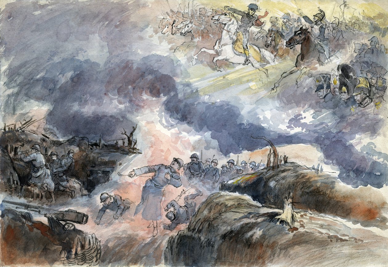 A két Murat. 1914-1918 (litográfia) alkotó: Albert Robida