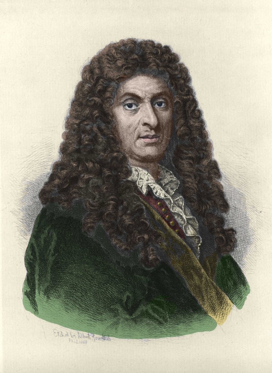 Henry Purcell (1659-1695) angol zeneszerző portréja Albert Rosenthal rajza alapján. alkotó: Albert Rosenthal