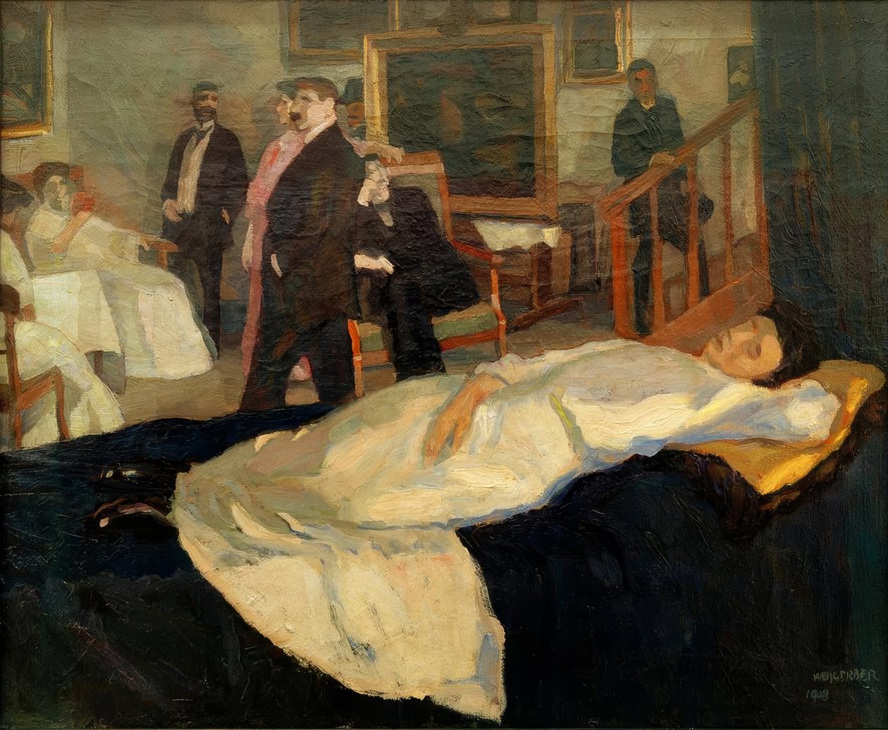Atelierszene alkotó: Albert Weisgerber