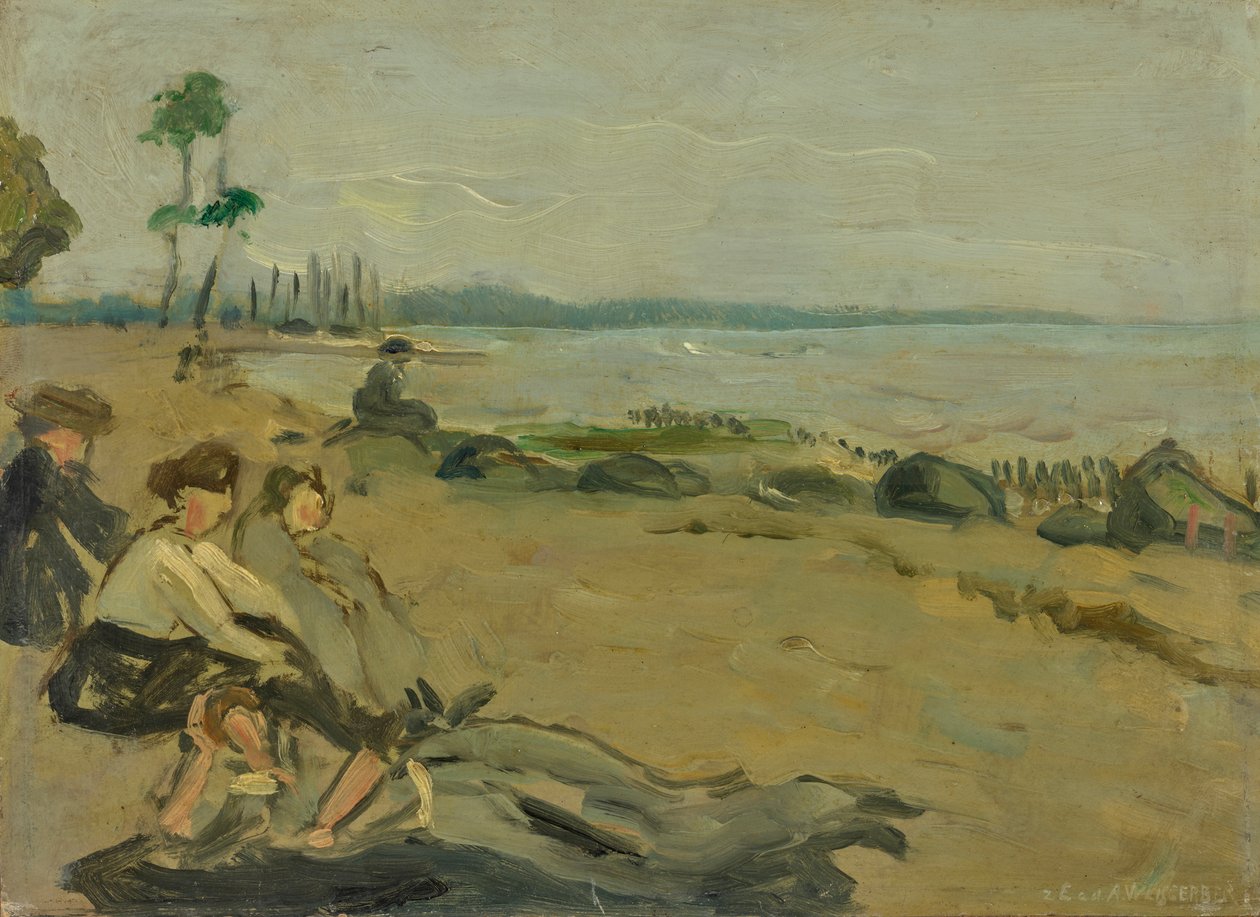 Fürdőstrand alkotó: Albert Weisgerber