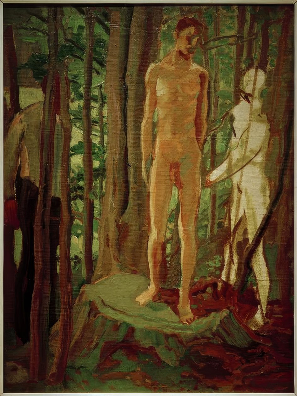 Sebastian a csonkon alkotó: Albert Weisgerber