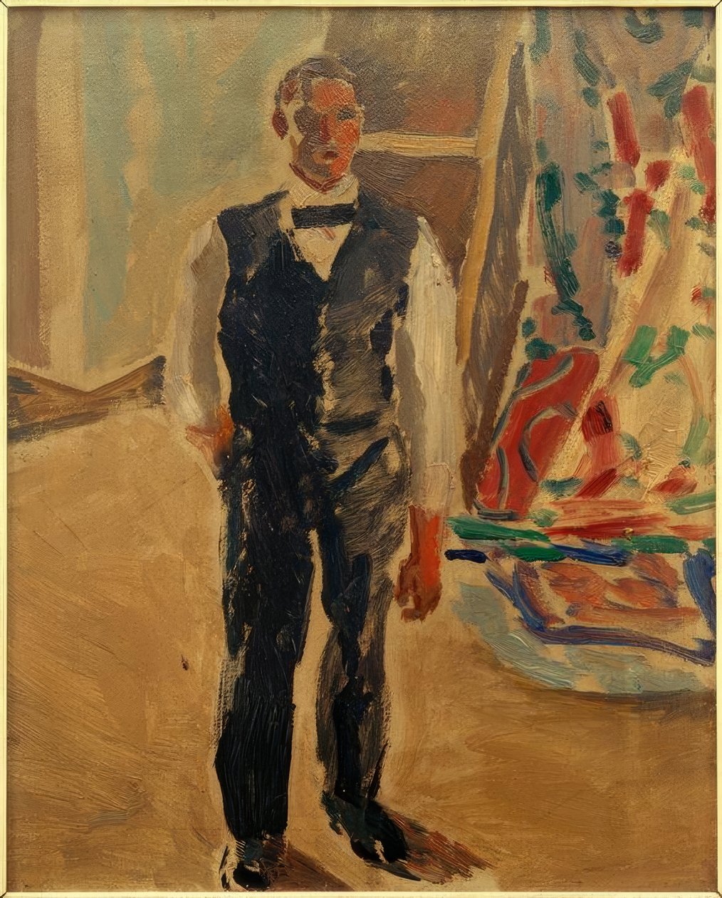 Önarckép ing ujjában alkotó: Albert Weisgerber