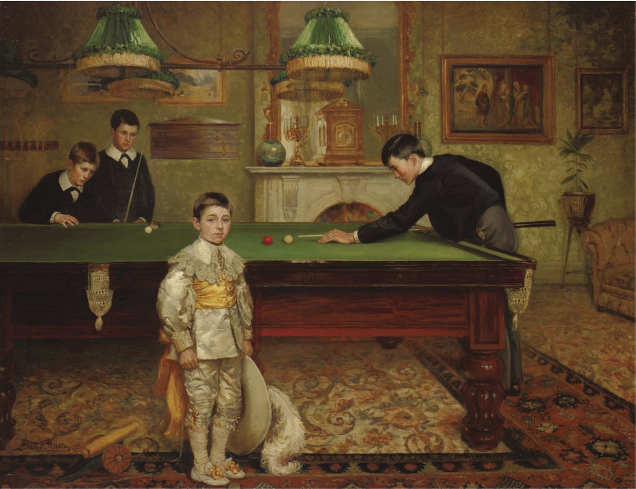 Biliárdterem, 1902 alkotó: Albert William Holden