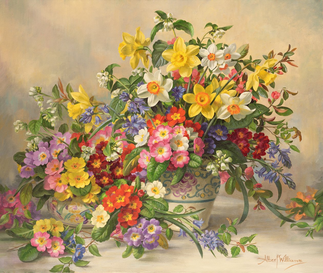 AB/296 Spring Flowers és Poole Pottery alkotó: Albert Williams