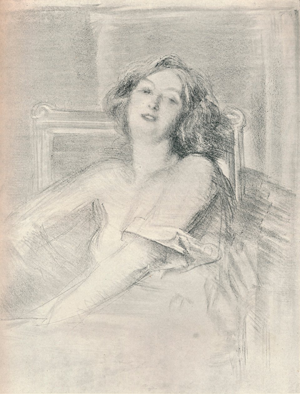 Egy nő litográfiai portréja, 1905 alkotó: Albert de Belleroche