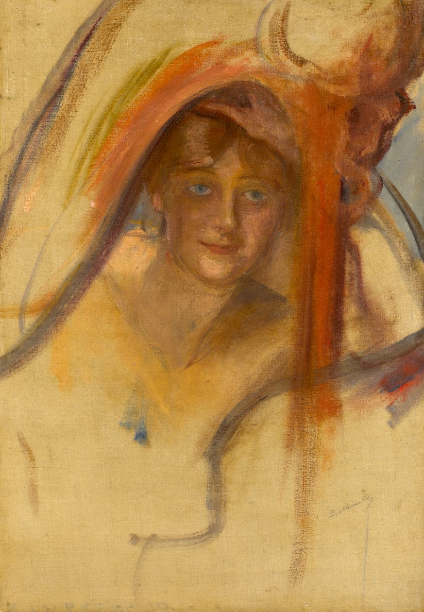 Tanulmány a Femme a la Harpe számára, 1902 körül alkotó: Albert de Belleroche