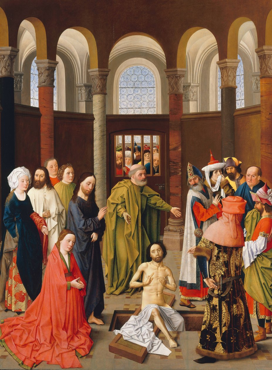 Lázár feltámasztása, 1455 körül alkotó: Albert van Ouwater