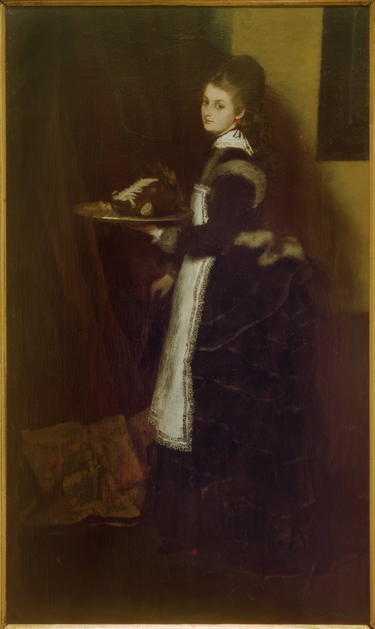 Lány hordozó vaddisznó fejét alkotó: Albert von Keller