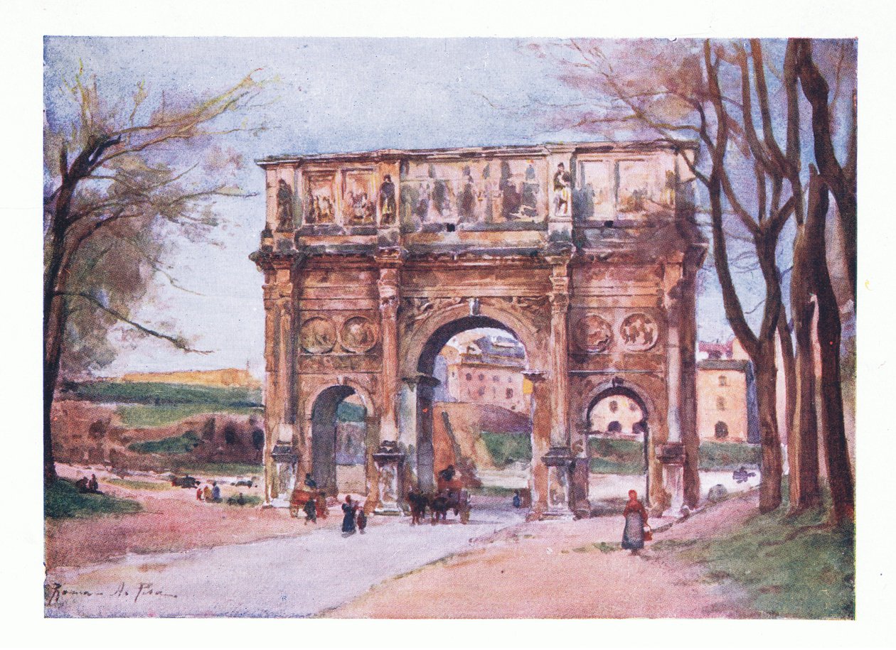 Konstantin íve, Rómából, az A & C Black Ltd kiadásában, 1925 alkotó: Alberto Pisa