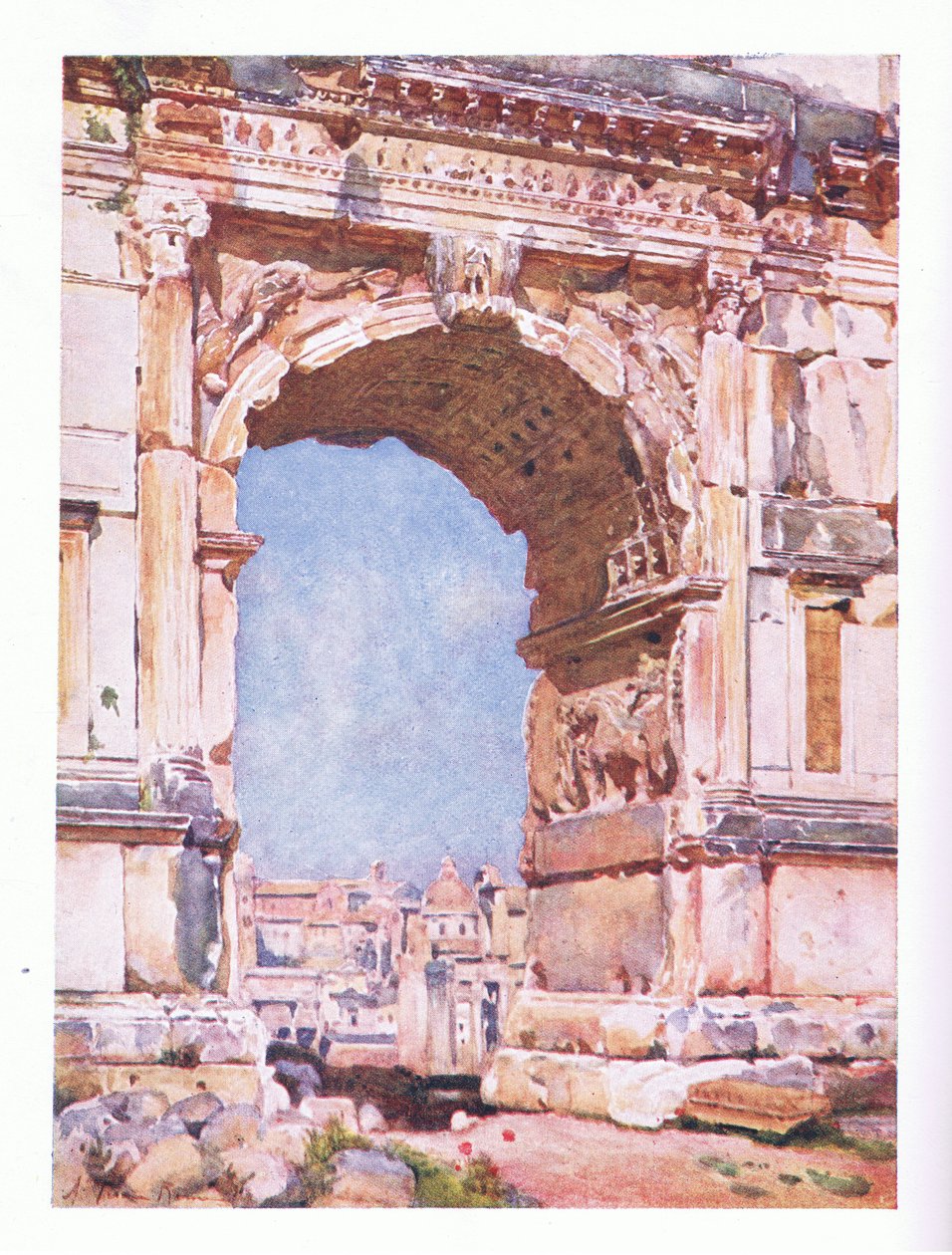 Titus íve, Rómából, az A & C Black Ltd kiadásában, 1925 alkotó: Alberto Pisa
