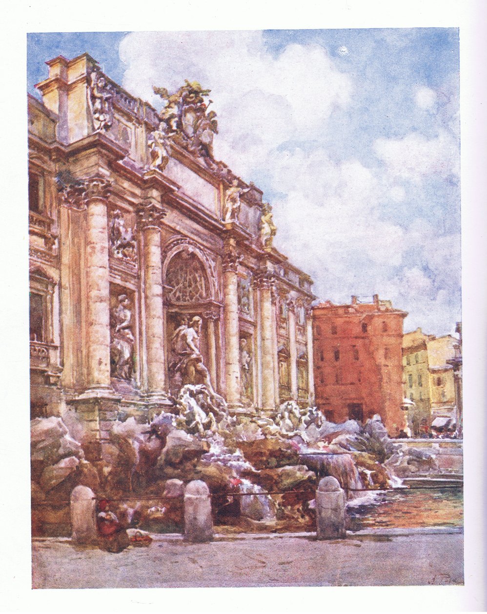 Trevi-kút, Rómából, az A & C Black Ltd. kiadásában, 1925 alkotó: Alberto Pisa