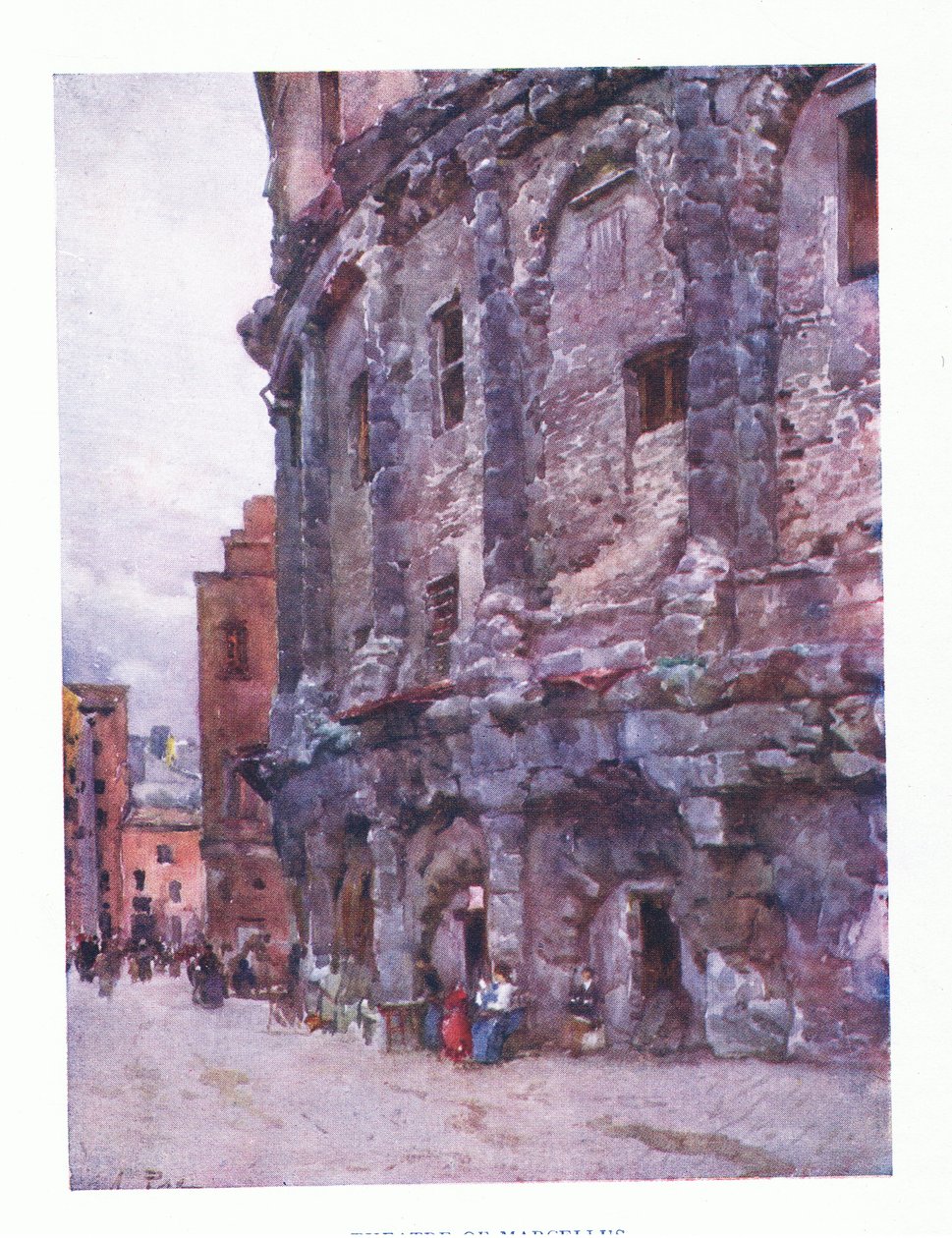 Marcellus Színház, Rómából, az A & C Black Ltd. kiadásában, 1925 alkotó: Alberto Pisa