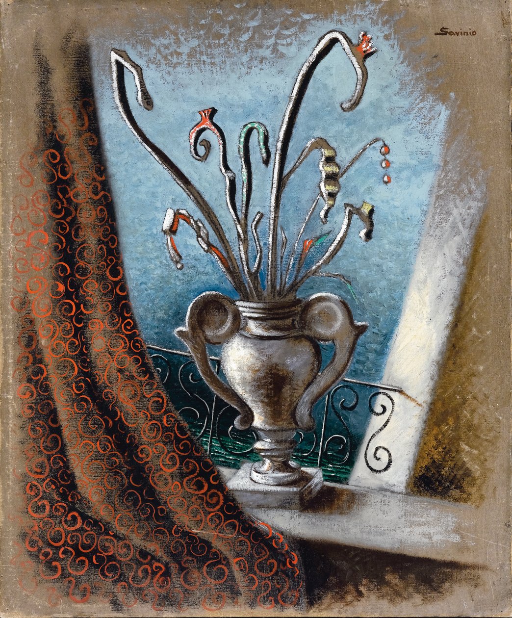Fleurs (olaj, vászon) alkotó: Alberto  Savinio