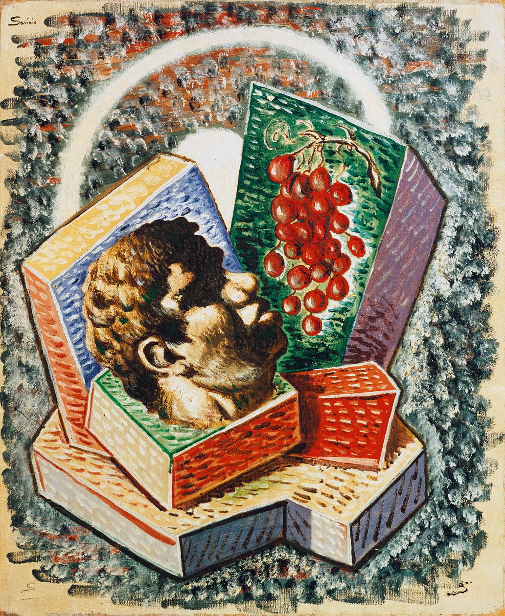 Testa con uva (Fej szőlővel) (olaj, vászon) alkotó: Alberto  Savinio