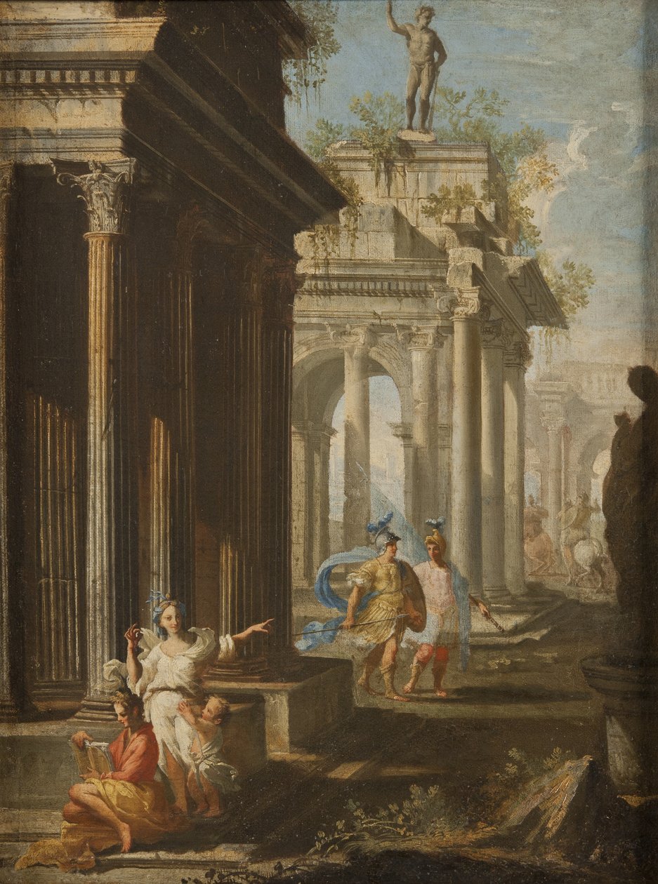 Olvasó lány a korinthoszi templomban, 1710 körül alkotó: Alberto Carlieri