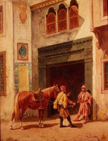 Arabok az átjáróban alkotó: Alberto Pasini