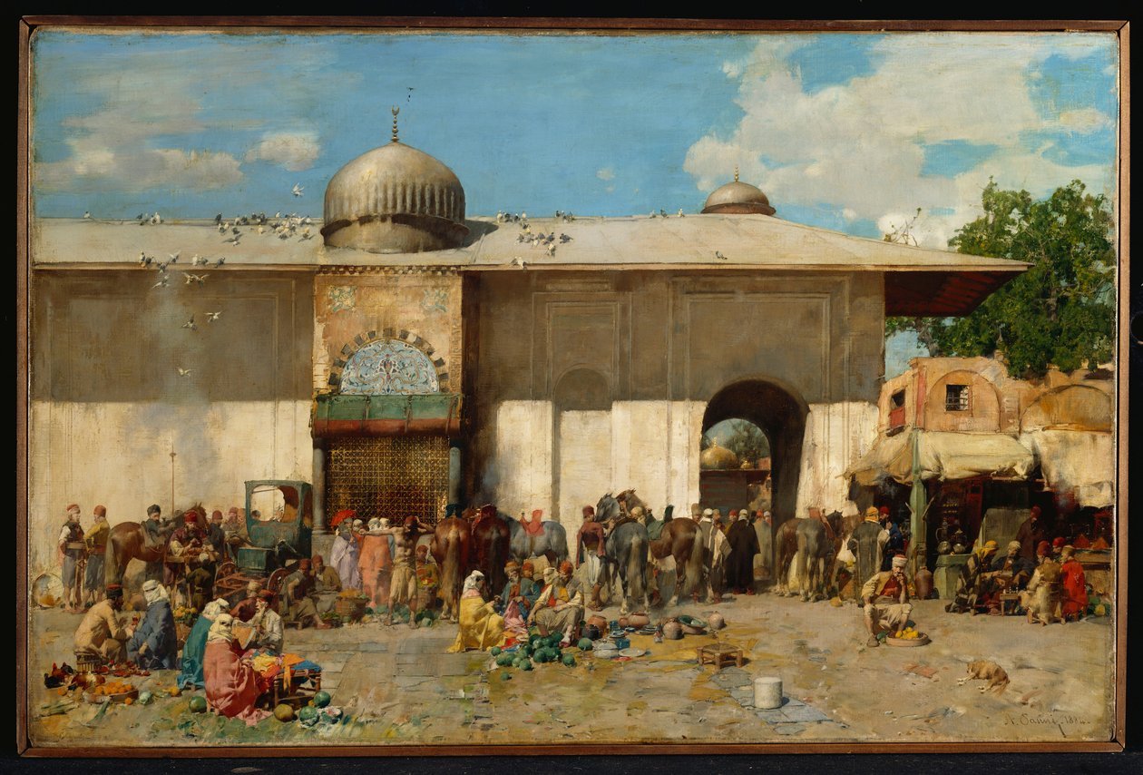 Keleti piac, 1884 alkotó: Alberto Pasini