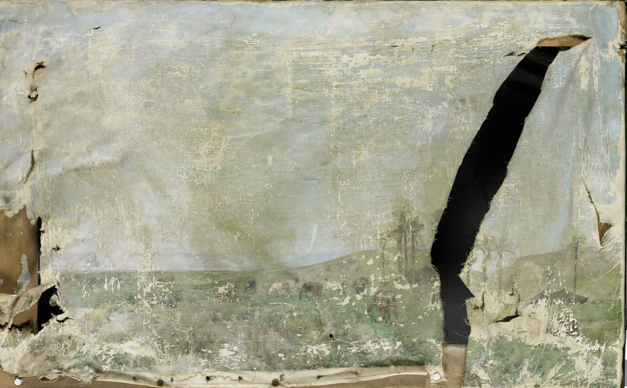 Lólegelő Algériában alkotó: Alberto Pasini