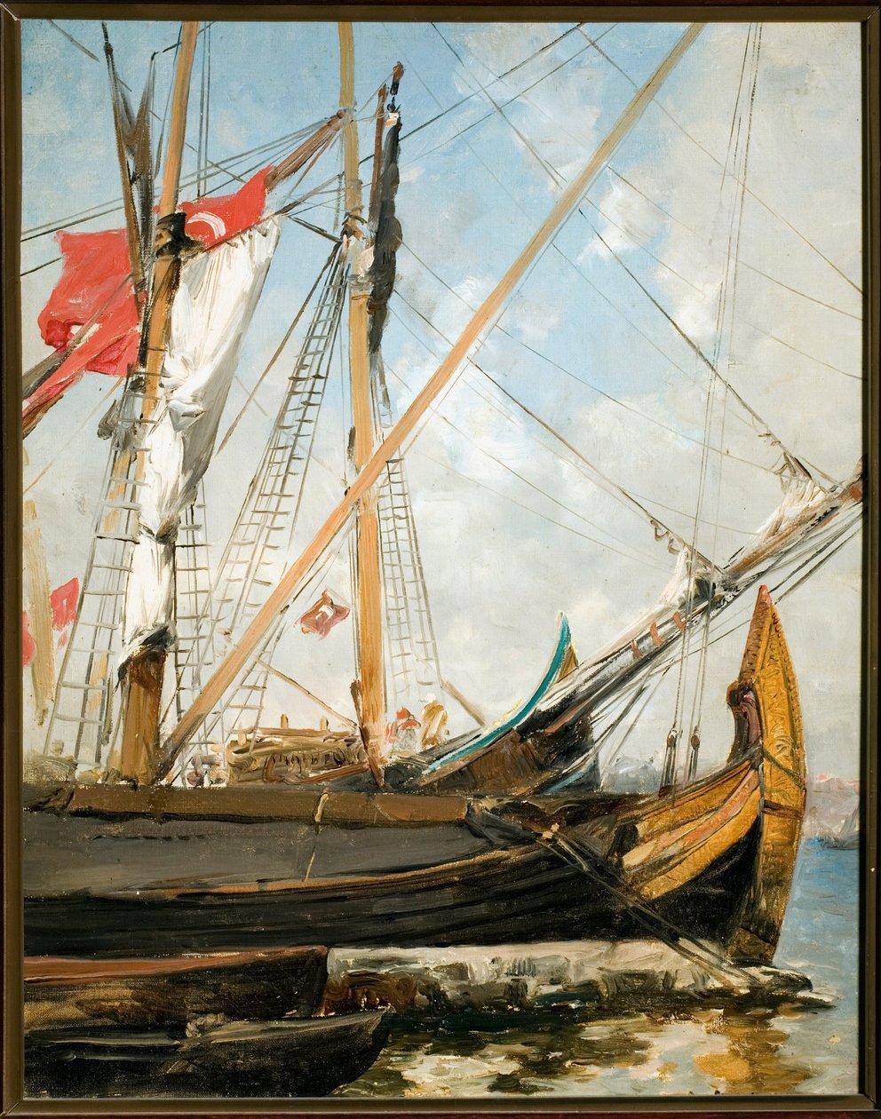 Vitorlások a Boszporuszon Törökországban Alberto Pasini (1826-1899) festménye 19. századi Genes, Galleria d