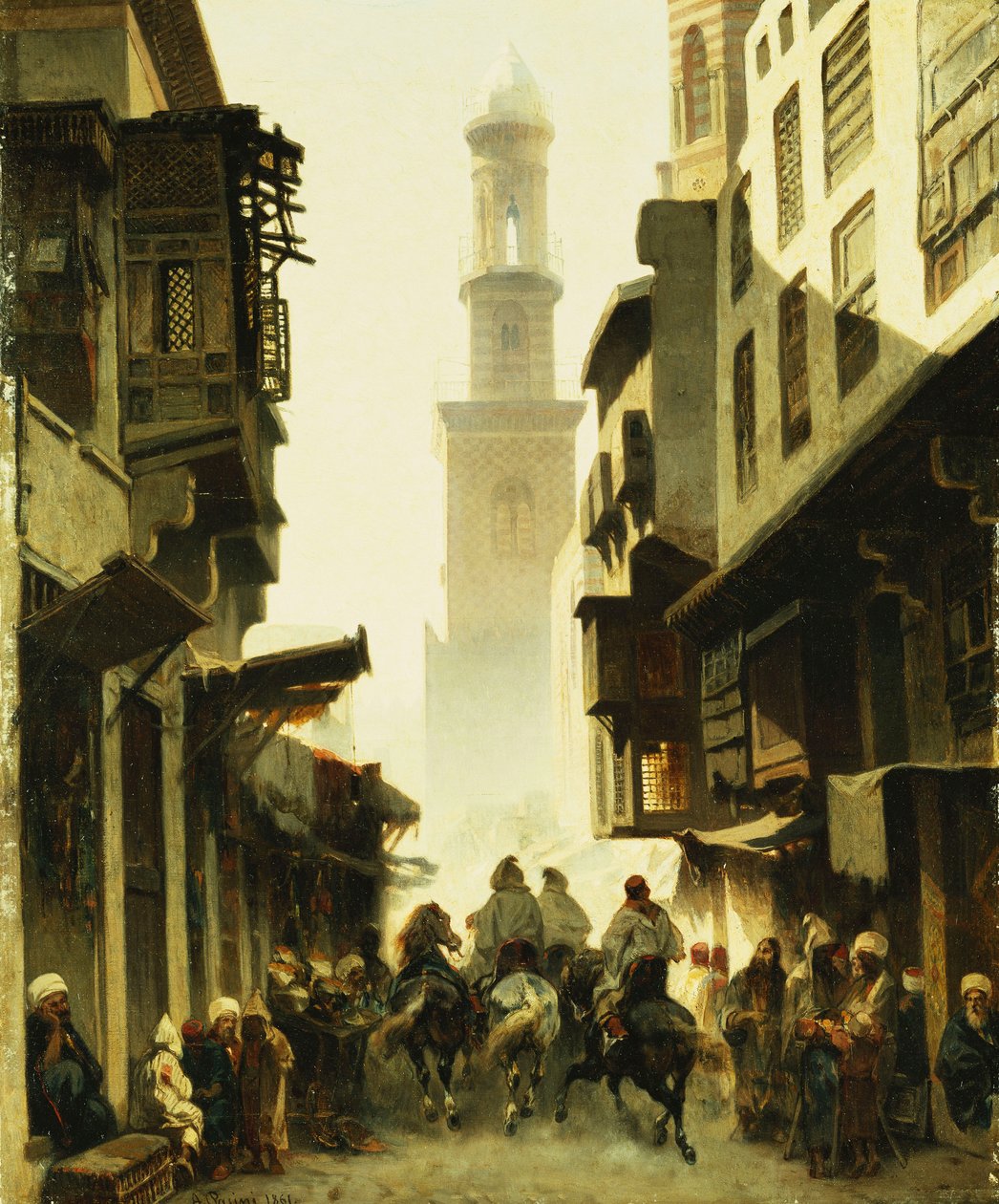 Utcai jelenet Damaszkuszban, 1861 alkotó: Alberto Pasini